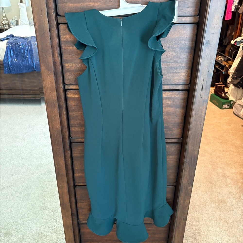 Ava & Aiden Teal Ruffle High Low Dress - Picture 3 of 3